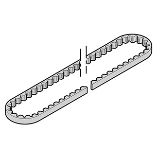 438913 # Зубчатый ремень для направляющей шины FS 60 / FS 6, без соединит. элемента зубчатого ремня