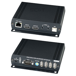 HKM01 # HDMI KVM удлинитель (комплект приёмник + передатчик) по Ethernet