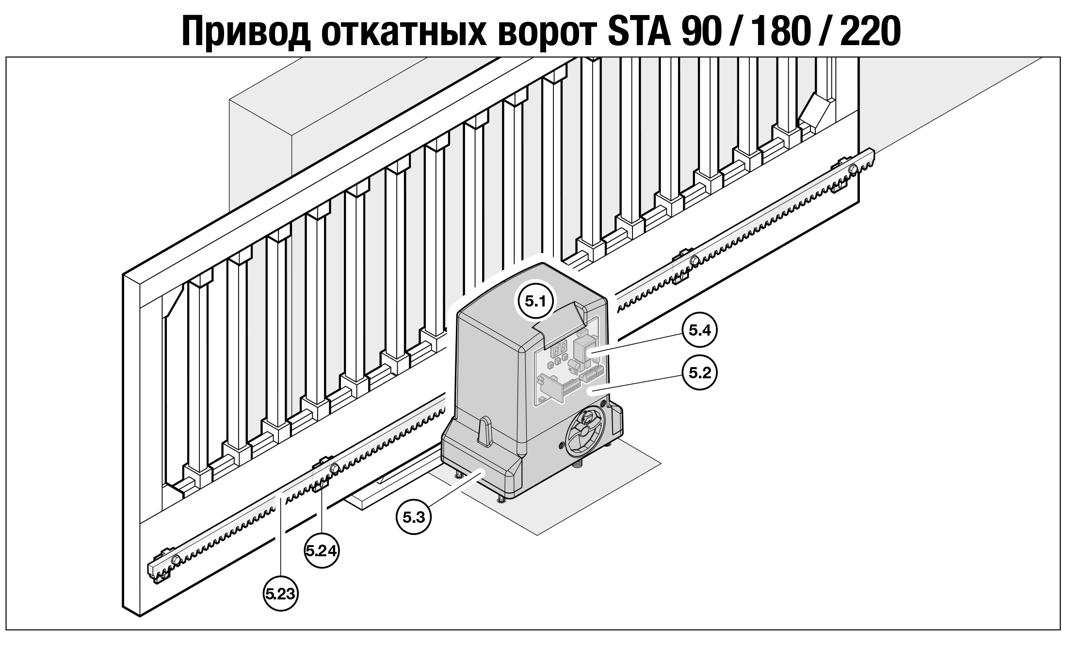 Схема привода ворот