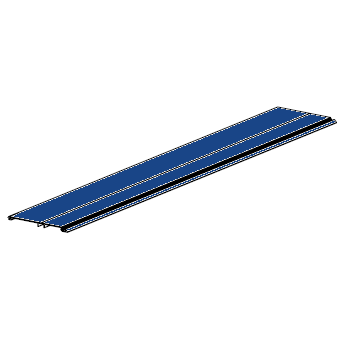 RHKR-000306 # Профиль алюминиевый прямой для защитного короба синий