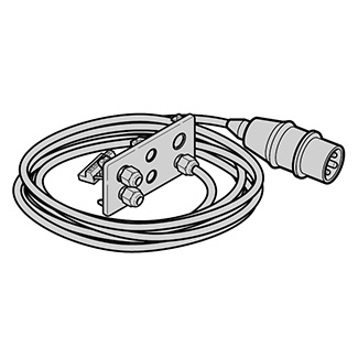 638147 # Сетевой кабель, 3 × 230 В, длина: 1000 мм (трехфазный ток)