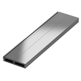DHFP-00201/M # Профиль алюминиевый наличник 125 мм для встроенного монтажа, белый