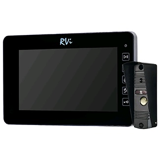 RVi-VD10-21M Black + ADS-700 Black # Видеодомофон и вызывная панель