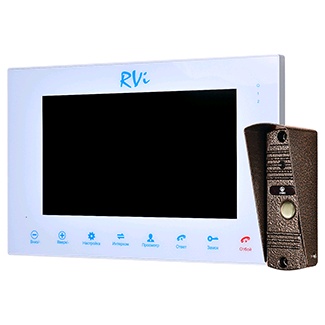 RVi-VD10-11 White + ADS-700 Copper # Видеодомофон и вызывная панель