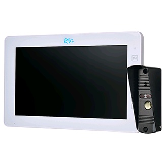 RVi-VD10-21M White + ADS-700 Black # Видеодомофон и вызывная панель