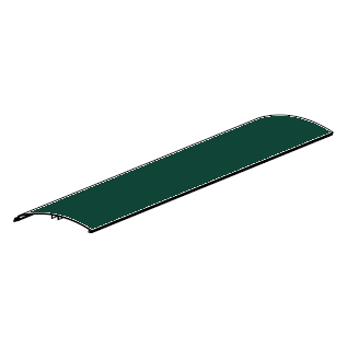 RHKR-000605 # Профиль алюминиевый для защитного короба зелёный