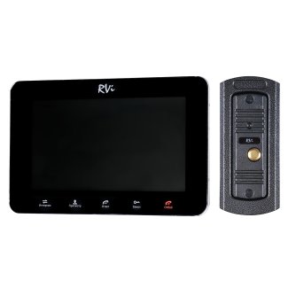 RVi-VD7-11M black + RVi-305 LUX # Видеодомофон + вызывная видеопанель