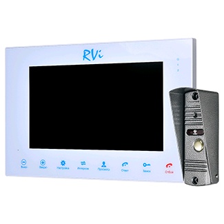 RVi-VD10-11 White + ADS-700 Silver # Видеодомофон и вызывная панель