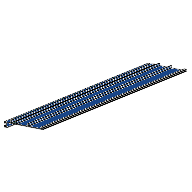 RHKR-000806 # Профиль алюминиевый с пазом под щётку для защитного короба синий