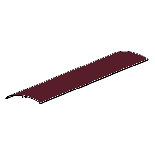 RHKR-000607 # Профиль алюминиевый для защитного короба бордовый
