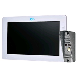 RVi-VD10-21M White + ADS-700 Silver # Видеодомофон и вызывная панель