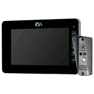 RVi-VD10-21M Black + ADS-700 Silver # Видеодомофон и вызывная панель