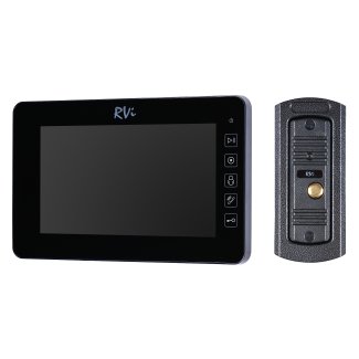 RVi-VD10-21M black + RVi-305 LUX # Видеодомофон + вызывная видеопанель